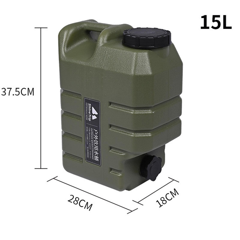 Food Grade Water Storage Bucket With Faucet Jug Durable For Home Black