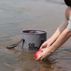 Collapsible Bucket Folding Large Capacity For Gardening Outdoor Activities Gray S 10l