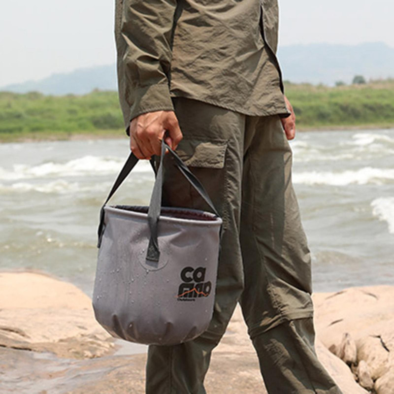 Collapsible Bucket Folding Large Capacity For Gardening Outdoor Activities Gray S 10l