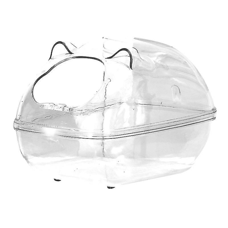 Hamster Sand Bath Container Small Pet Bathtub Sauna Toilet Washroom Box Small Animal Bathroom
