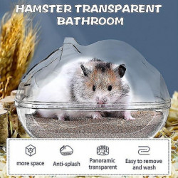 Hamster Sand Bath Container Small Pet Bathtub Sauna Toilet Washroom Box Small Animal Bathroom