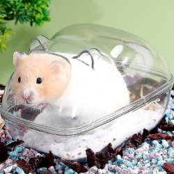Hamster Sand Bath Container Small Pet Bathtub Sauna Toilet Washroom Box Small Animal Bathroom