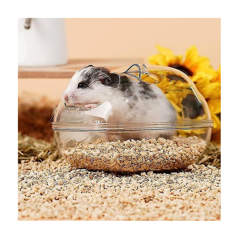 Hamster Sand Bath Container Small Pet Bathtub Sauna Toilet Washroom Box Small Animal Bathroom