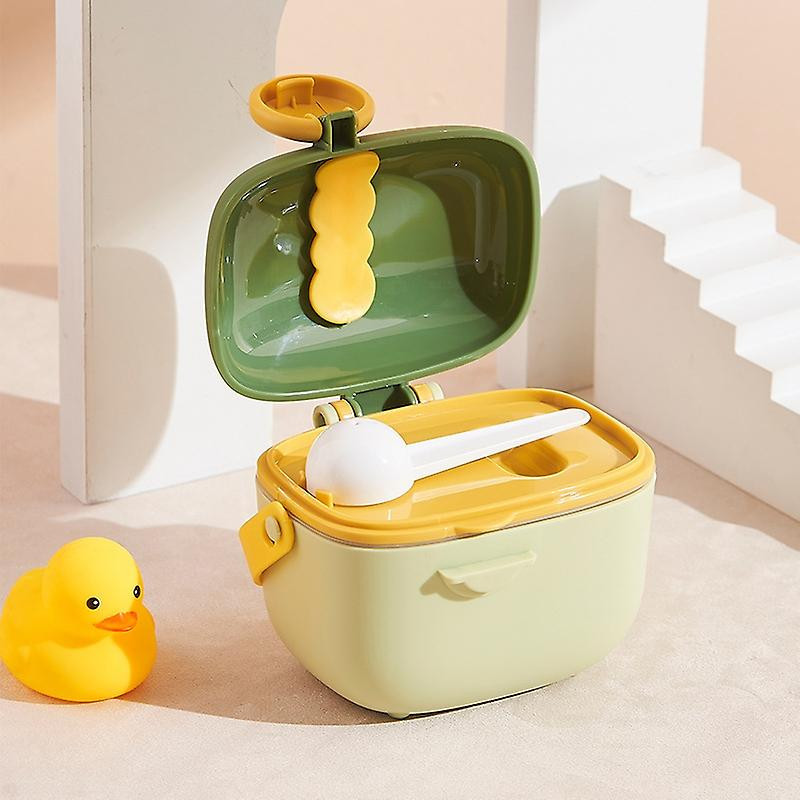 Cute Dinosaur Baby Formula Dispenser Portable Milk Powder Dispenser Container Storage Box (BPA-Free,