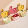 Cute Dinosaur Baby Formula Dispenser Portable Milk Powder Dispenser Container Storage Box (BPA-Free,