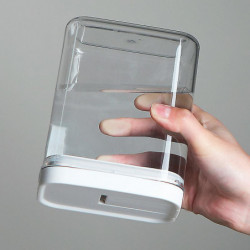 Food Grade Plastic Transparent Storage Box Grain Storage Jar Snap 1pcs White Niuniu
