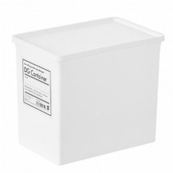 Small Plastic Container Storage Box With Lid Dust-proof Stackable Household Items For