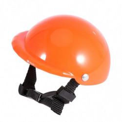 1pc Pet Puppy Dog Helmet Safety Hat Puppy Sun Rain Protection Pet Supplies (orange 4 Inches S)