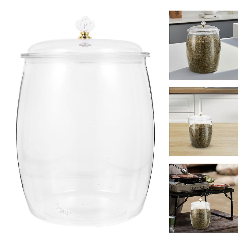 Reusable Storage Jar Pickle Tank Fermenting Pickle Clear Container Sealed Grain Storage Jar for Home