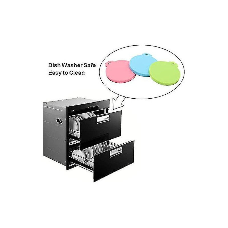 Three Universal Silica Gel Tank Lids For Pet Food Tanks - Dishwasher Safe - Box Lid For Dogs And Cats