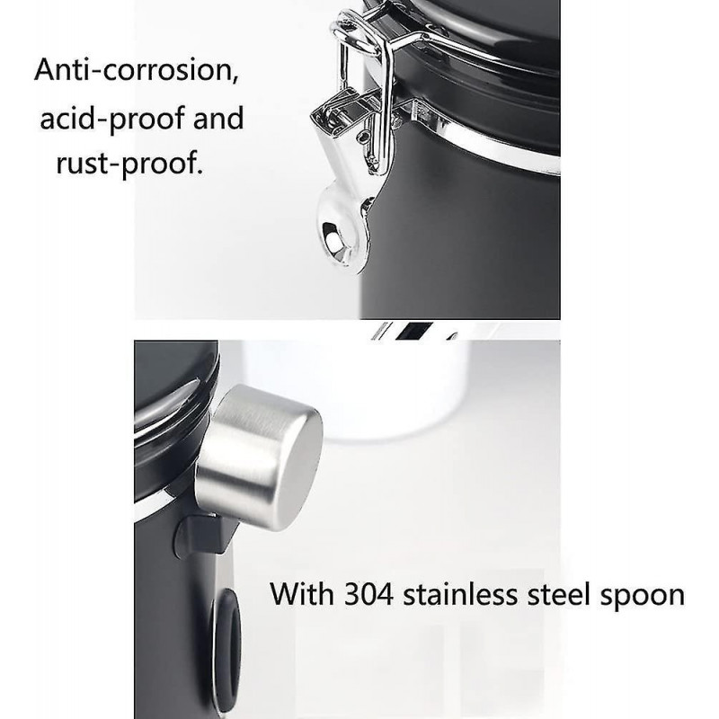 2023 - Leak-proof Coffee Bean Tank Leak-proof Exhaust Valve Leak-proof Storage Tank With Spoon
