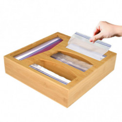 Plastic Bag Ziplock Bag Organizer Boxes Utility Household Bag Storage Bag Holder