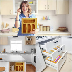 Plastic Bag Ziplock Bag Organizer Boxes Utility Household Bag Storage Bag Holder