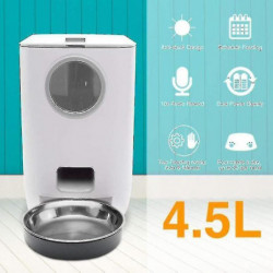 Hh 4.5l Pet Feeder Food Container Smart Automatic Pet Dog Cat Food Feeder Bowl