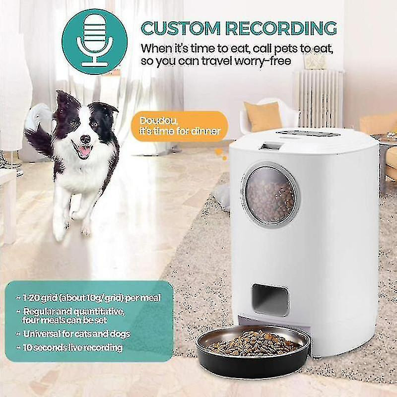 Hh 4.5l Pet Feeder Food Container Smart Automatic Pet Dog Cat Food Feeder Bowl