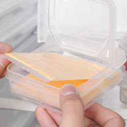 Cheese Slices Storage Box With Lid Space-saving Fruit Vegetable Fresh-keeping Organizer Box For Kitchen Vegetable Fruit