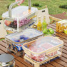 Portable Fresh-keeping Box with Handle Reusable Leak-Proof Food Container for Food Preparations
