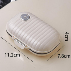 Mini Portable Tablets Dispenser Large Capacity Medicine Box Moisture-proof Sealed Tablets Storage Box