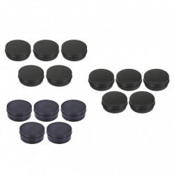 30ml / 60ml / 250ml récipient en boîtes en aluminium, 15 paquets ronds couvercle à vis pots boîtes de stockage en [...]