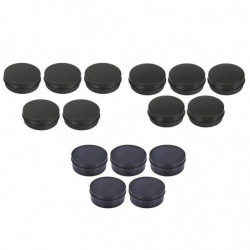 30ml / 60ml / 250ml récipient en boîtes en aluminium, 15 paquets ronds couvercle à vis pots boîtes de stockage en [...]