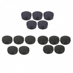 30ml / 60ml / 250ml récipient en boîtes en aluminium, 15 paquets ronds couvercle à vis pots boîtes de stockage en [...]