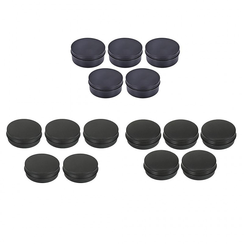30ml / 60ml / 250ml récipient en boîtes en aluminium, 15 paquets ronds couvercle à vis pots boîtes de stockage en [...]