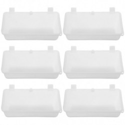 6pcs Pet Cage Hanging Feeder Thicken Plastic Food Holder for Pet Dog Food Water Bowl