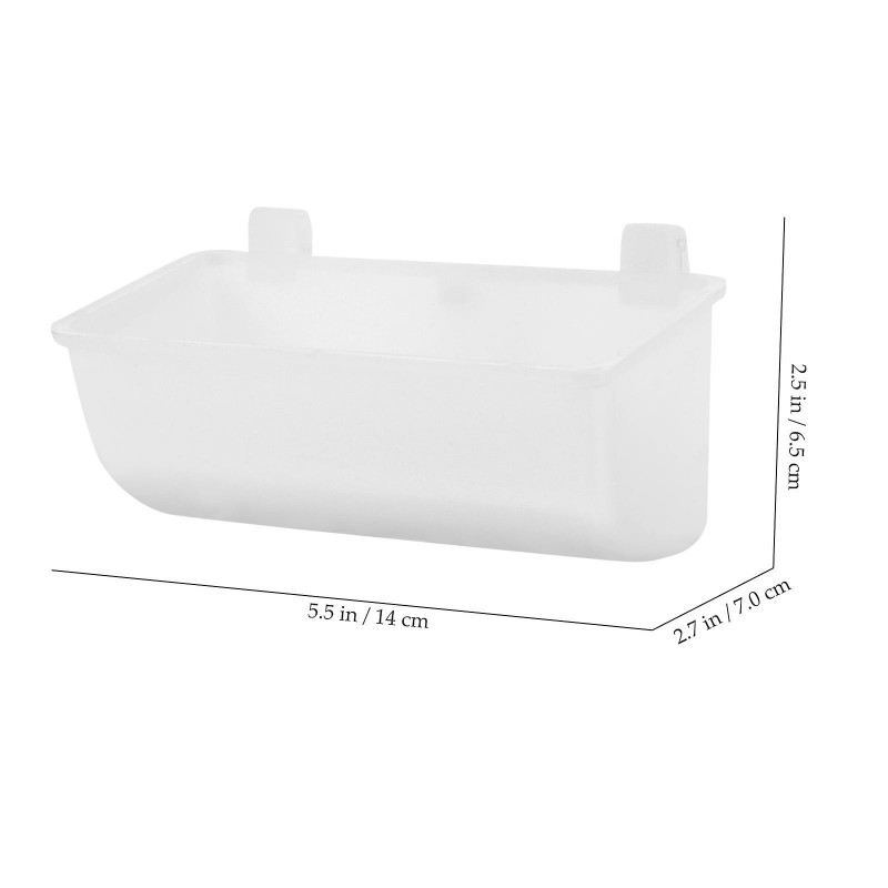 6pcs Pet Cage Hanging Feeder Thicken Plastic Food Holder for Pet Dog Food Water Bowl