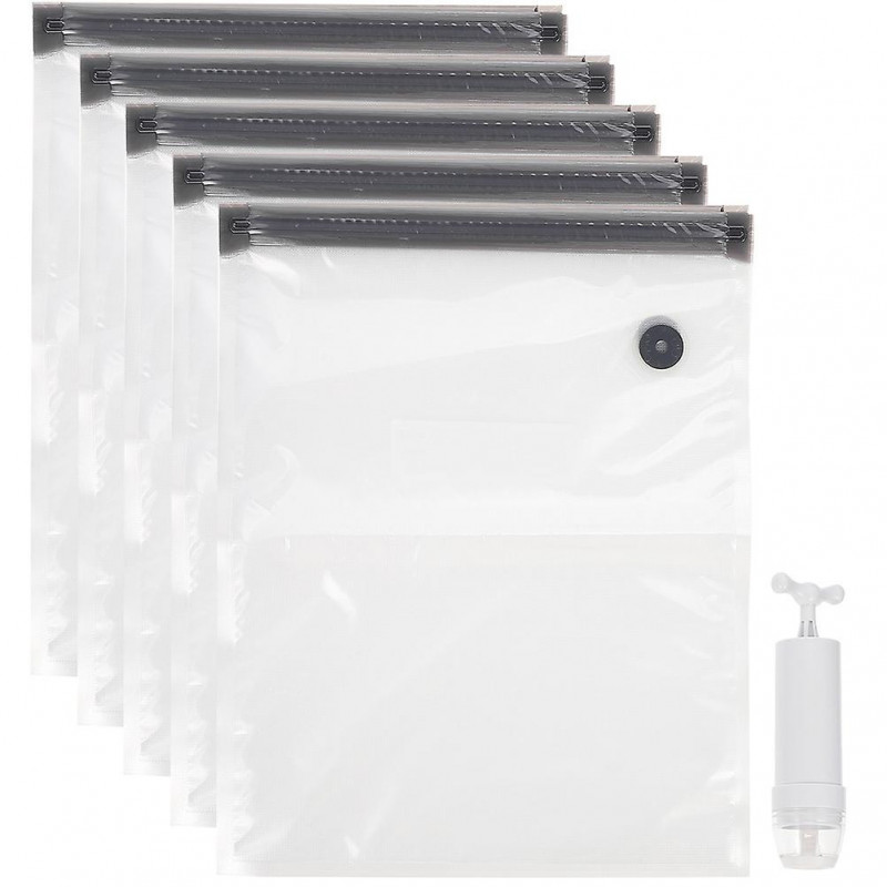 1 Set of Transparent Food Bag Convenient Vacuum Pouch Household Seal Bags Home Supply