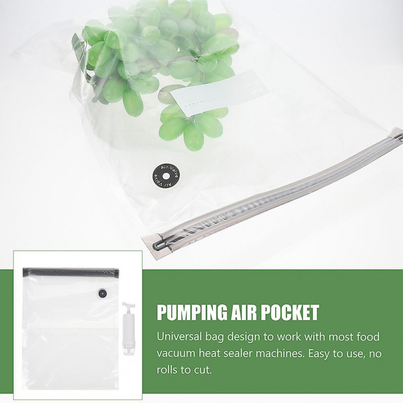 1 Set of Transparent Food Bag Convenient Vacuum Pouch Household Seal Bags Home Supply