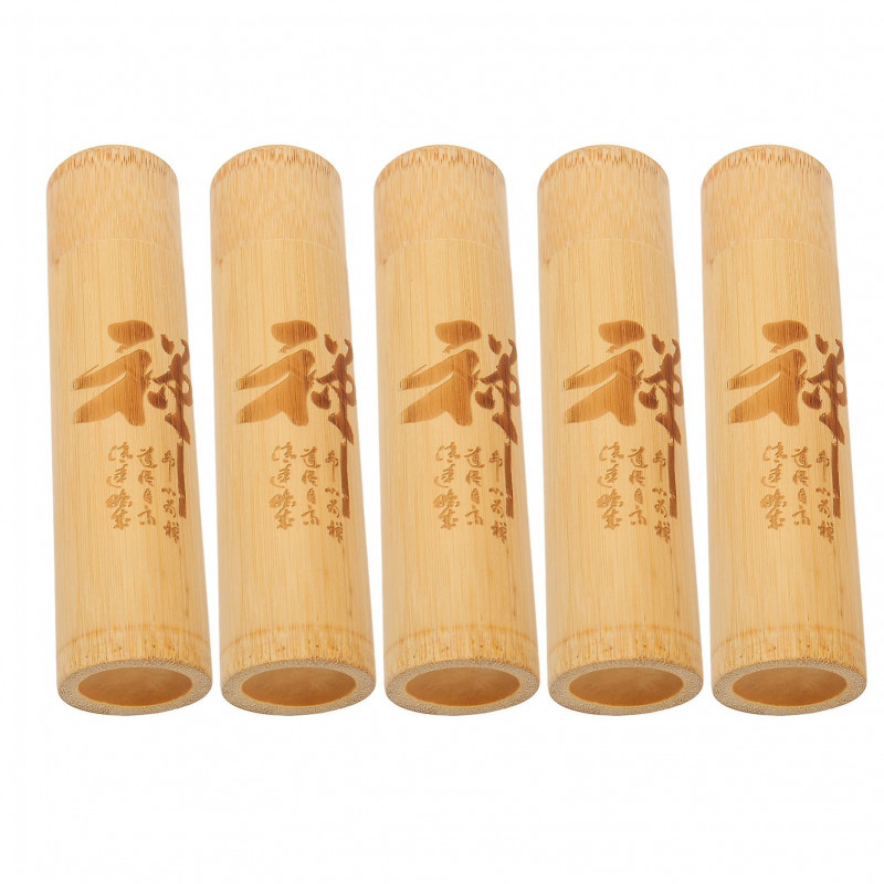 5Pcs Scattering Urns Carved Bamboo Leakproof Strong Portable Ash Scattering Containers for Pet Dog Cat Human