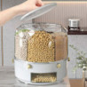 Rice Storage Holder Large Capacity One Button Opening Rotating Anti Pest Division Design Grain Jar