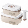 Vacuum Storage Food Containers Manual Pumping Good Sealing with Calendar Wheel Storage Food Organise