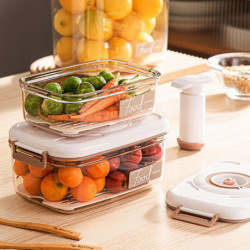 Vacuum Storage Food Containers Manual Pumping Good Sealing with Calendar Wheel Storage Food Organise