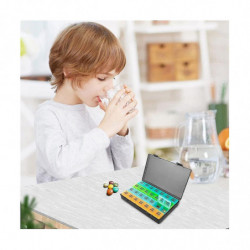 Mensuel 1 fois par jour, avec 28 compartiments 4 semaines boîte de distribution de pilules avec couvercles [...]