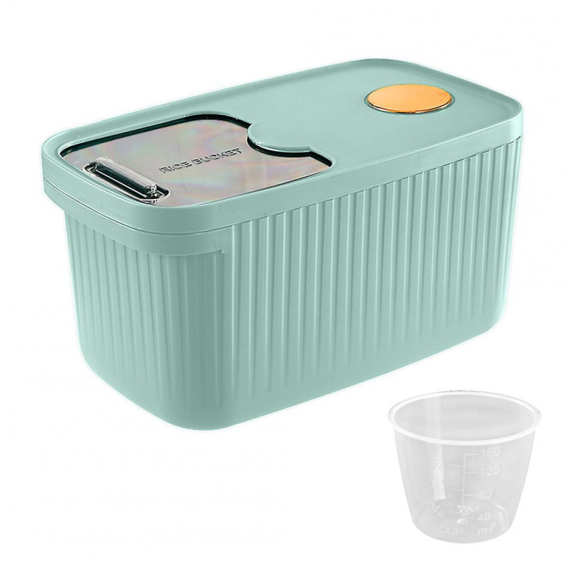 10KG Practical Sealed With Measuring Cup Rice Bucket Large Capacity Flour PP