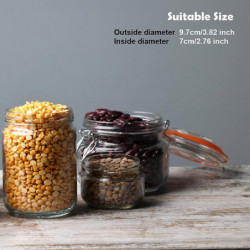 4pcs Jar Gaskets Clip Top Airtight Silicone Replacement Waterproof Sealing Ring