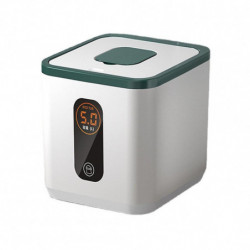 Kitchen Storage Contain Moisture-proof Nano Insect-proof Sealed Pet Food Container Rice Grain Storage Box White+green
