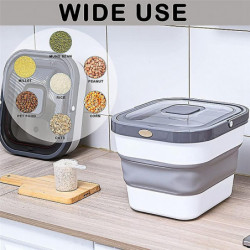 Récipient alimentaire de riz, pliable étanche à l’air 15 Lb Distributeur de friandises pour animaux de compagnie [...]