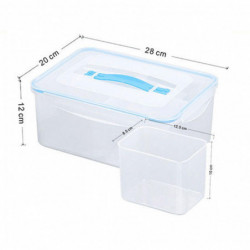 Sealing Food Storage Box with Lid Food Grade BPA Free Handle Design Transparent Fresh-Keeping Box Grain Container