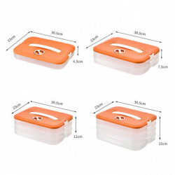 Dumpling Storage Box with Sturdy Handle Single/Dual/Triple/Four Layer Food Container for Home Picnics Parties