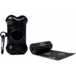 Poop Bag Dispenser - Includes 1 Roll (15 Bags) - Large, Earth-Friendly, Leak-Proof Pet Waste Bags