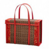 Fruit Basket Bamboo Woven Portable Simple Handheld Picnic Food Container Foldable Snacks Containers