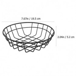 2Pcs Simple Iron Storage Basket Fruit Dessert Snacks Basket Kitchen Food Container