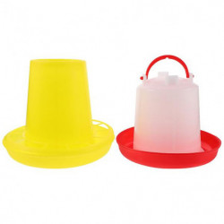 1 Set of Portable Poultry Feeder Chickens Duck Goose Food Container Food Eating Tool with Water Feeder