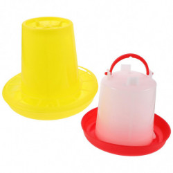 1 Set of Portable Poultry Feeder Chickens Duck Goose Food Container Food Eating Tool with Water Feeder