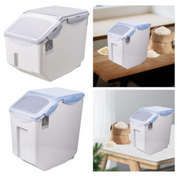 2x Riz Seau de stockage Food Grain Seal Verrouillage Couvercle Organisateur Ustensiles