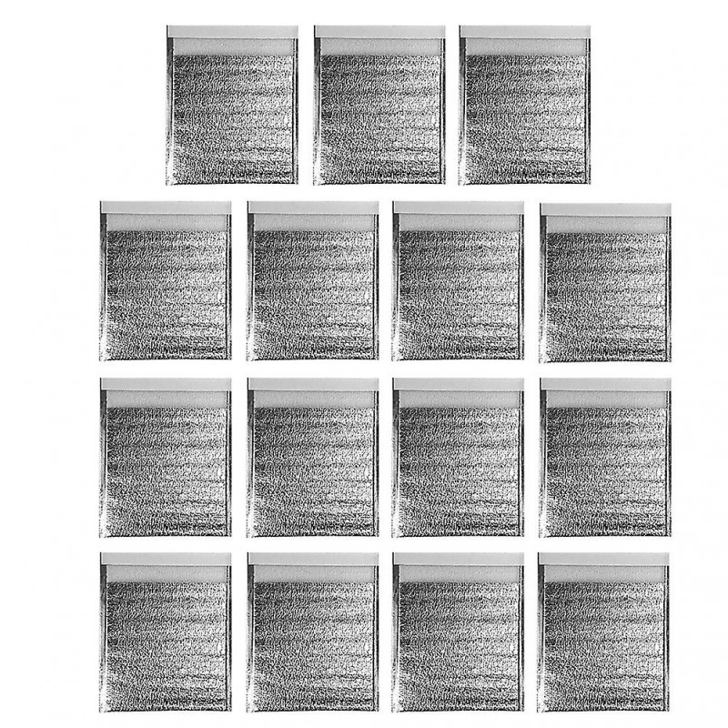 15 Pcs Practical Sealed Bags Aluminum Foil Folding Packaging Bags (Silver)