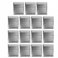 15 Pcs Practical Sealed Bags Aluminum Foil Folding Packaging Bags (Silver)
