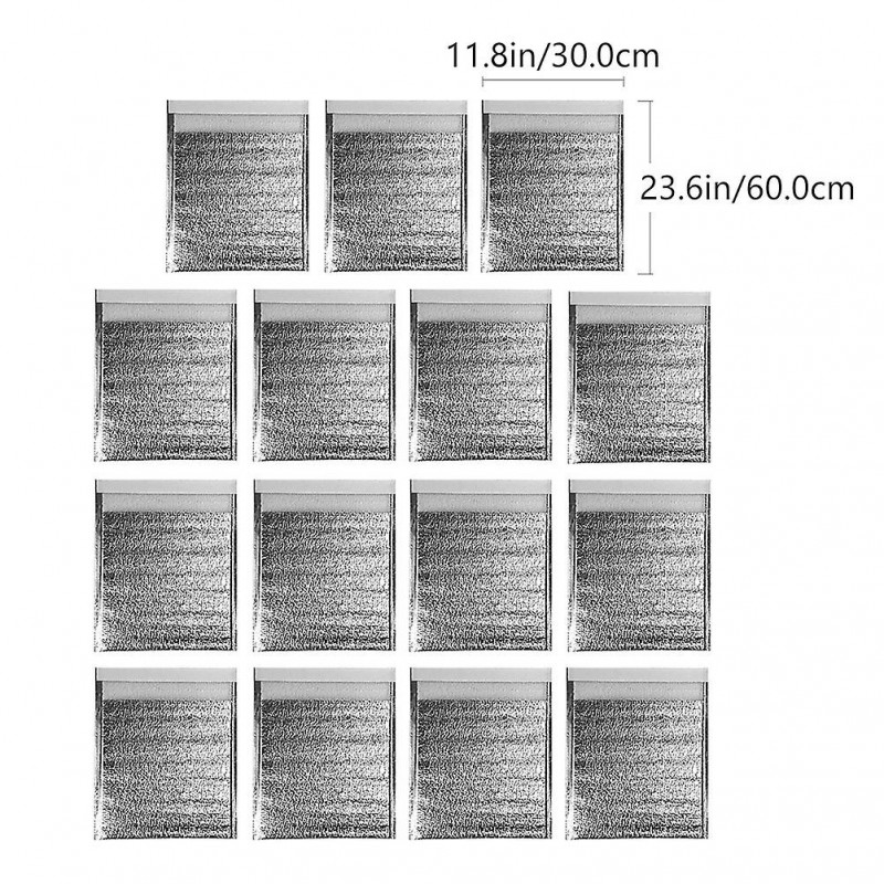 15 Pcs Practical Sealed Bags Aluminum Foil Folding Packaging Bags (Silver)